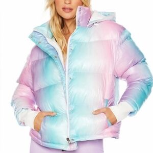 Beach Riot Multicolor Puffer Jacket. Size M